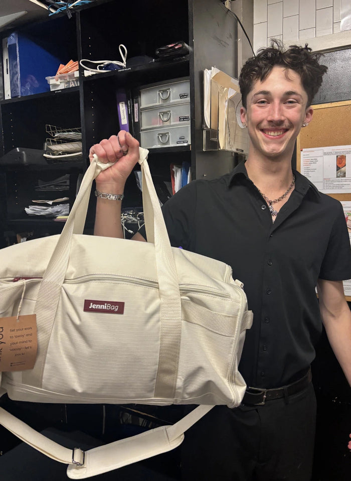 Customer with bag